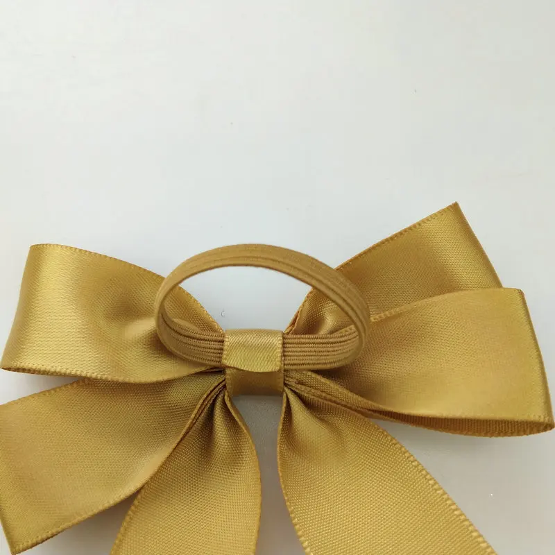 Elastic Satin Ribbon Flower Bows for Wine Bottle Neck Decoration Customizable Colors for Parties and Events