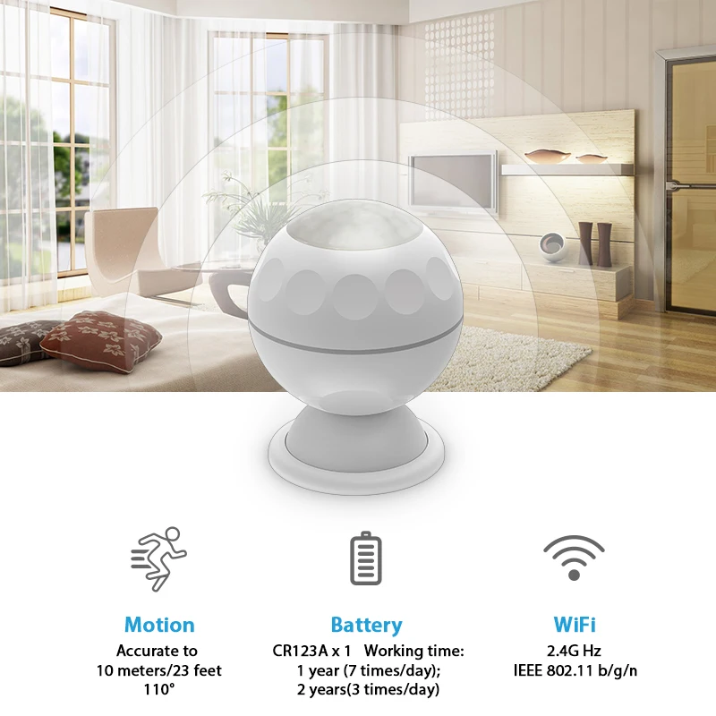  Умный Wi-Fi датчик движения alexa совместимый с