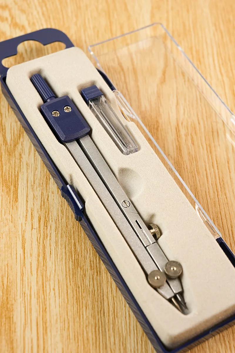 Wholesale engineering design drawing instrument drawing with pencil pencil compass set of metal compasses