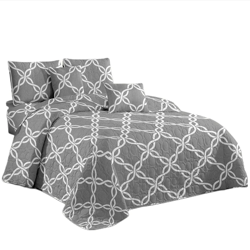 Factory Custom Premium Quality Soft Microfiber Lightweight Bedspreads Coverlets Easy Case Oversized Quilt Set