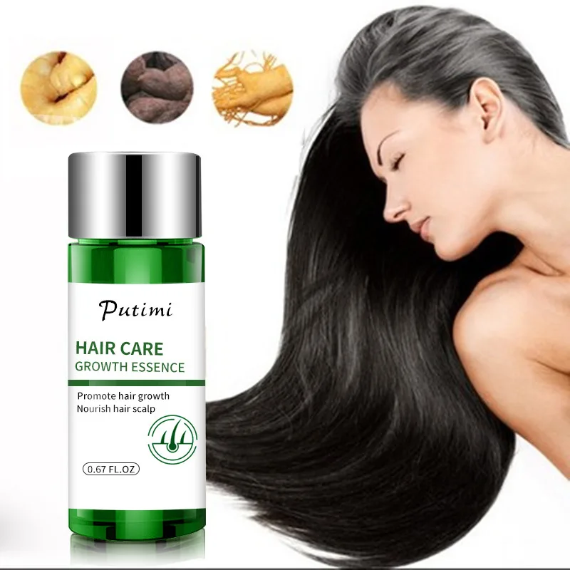 Putimi Fast Growth Hair Essence Women Men Baldness Shampoo Hair Growth Serum Anti Preventing Hair Loss Growth Serum Products