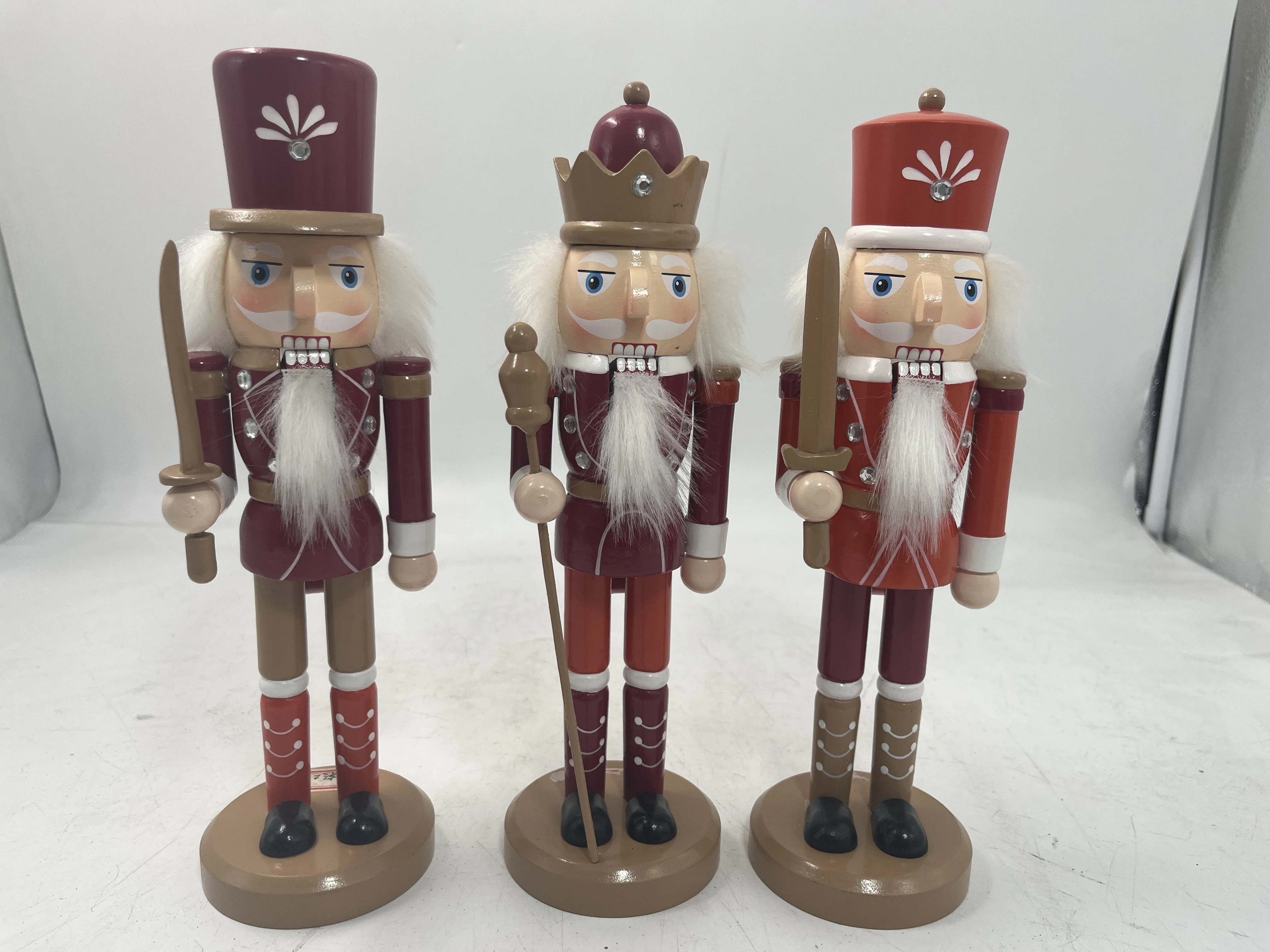 Wooden Puppets King Soldier Nutcracker Christmas decoration figure