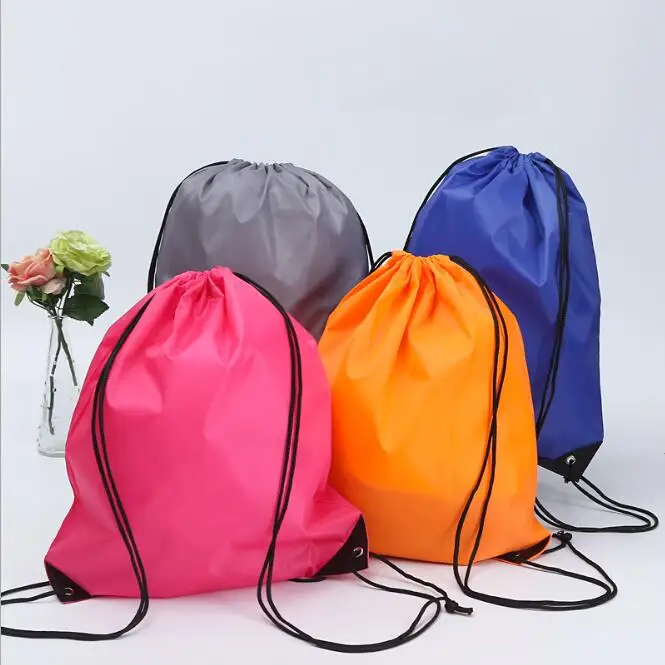 Wholesale Price Colorful Non Woven Material Backpack Drawstring Bag  With Printed Logo
