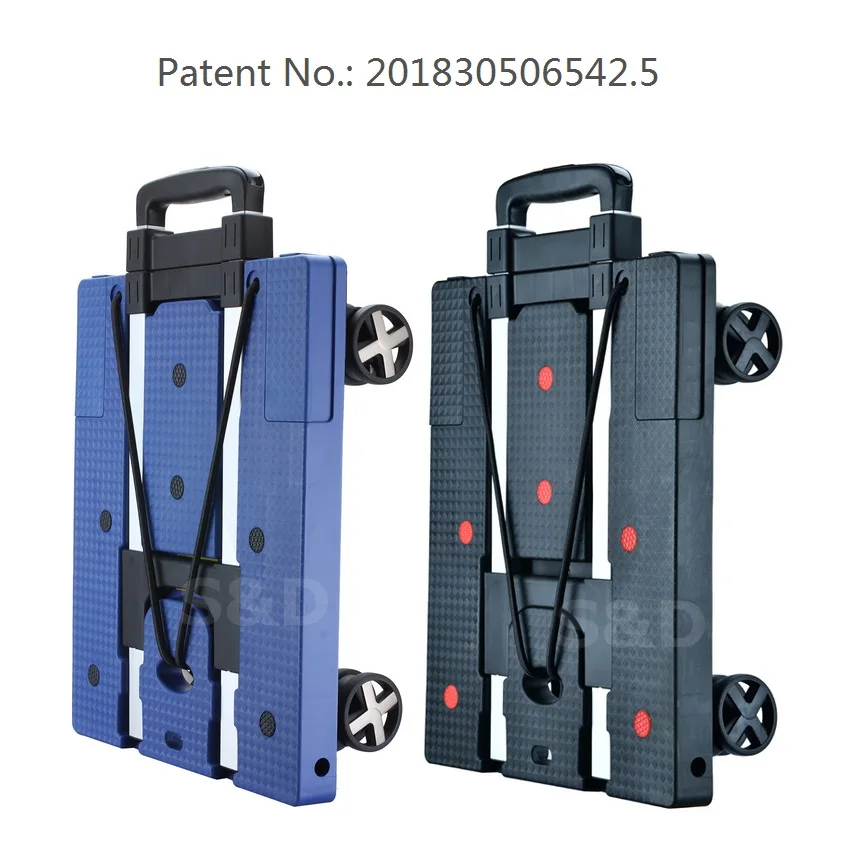 
Compact aluminum lightweight portable four wheels folding shopping luggage hand trolley cart truck dolly for 2020 promotion gift 