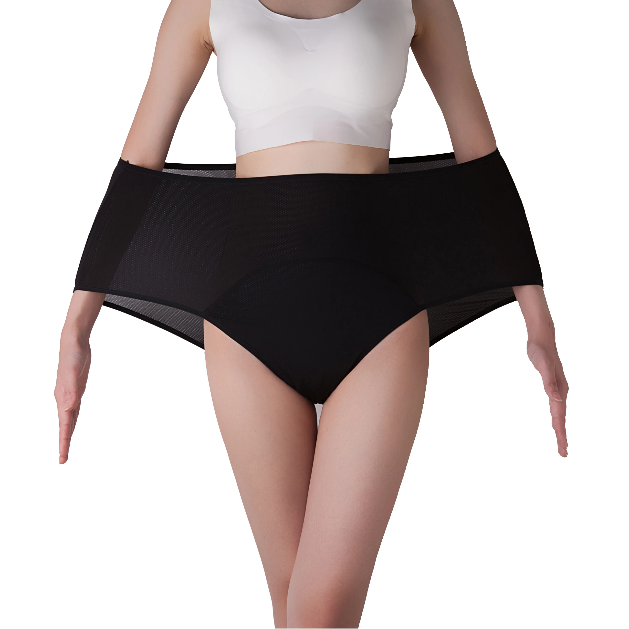Нижнее белье большого размера, женское хлопковое нижнее белье, нетканые Трусики с высокой талией