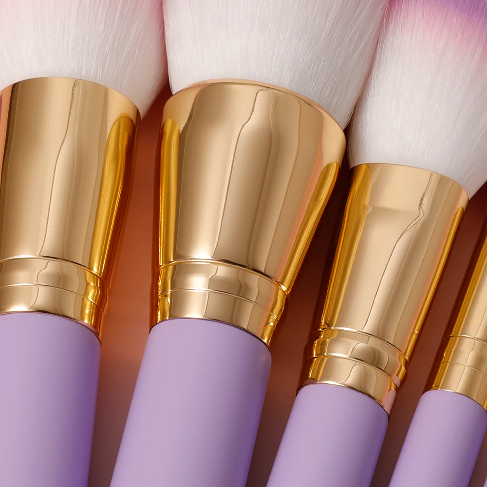 Super-popular Fashion Style purple 8pcs Makeup Brush Sets  Supporting Customize with Super Strength Factory