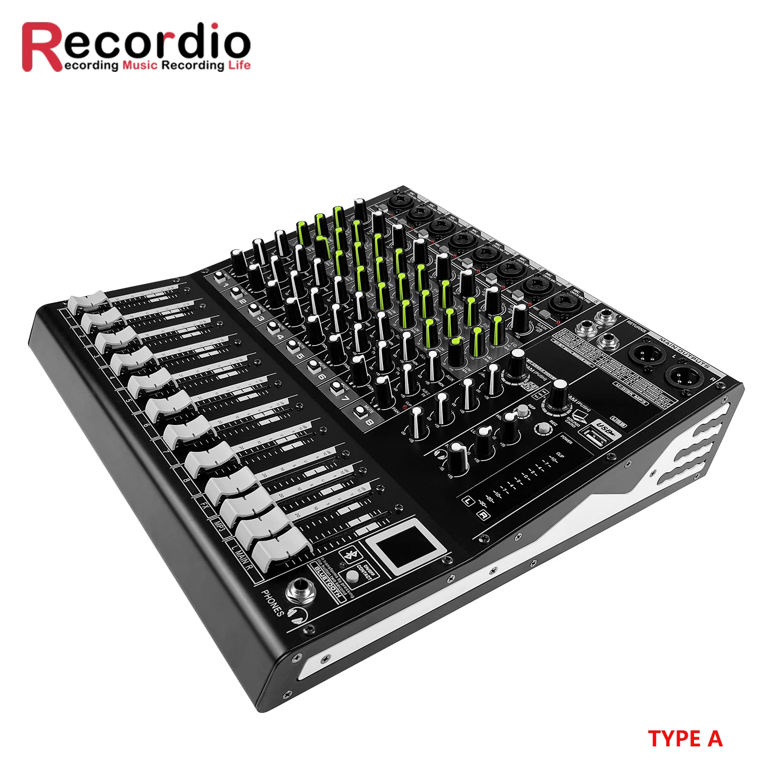 GAX-M8 Pro 8-канальный сетевой видеорегистратор DJ микшер с 16 DSP эффект реверберации BT 5 0 USB смеситель для караоке персональный компьютер запись
