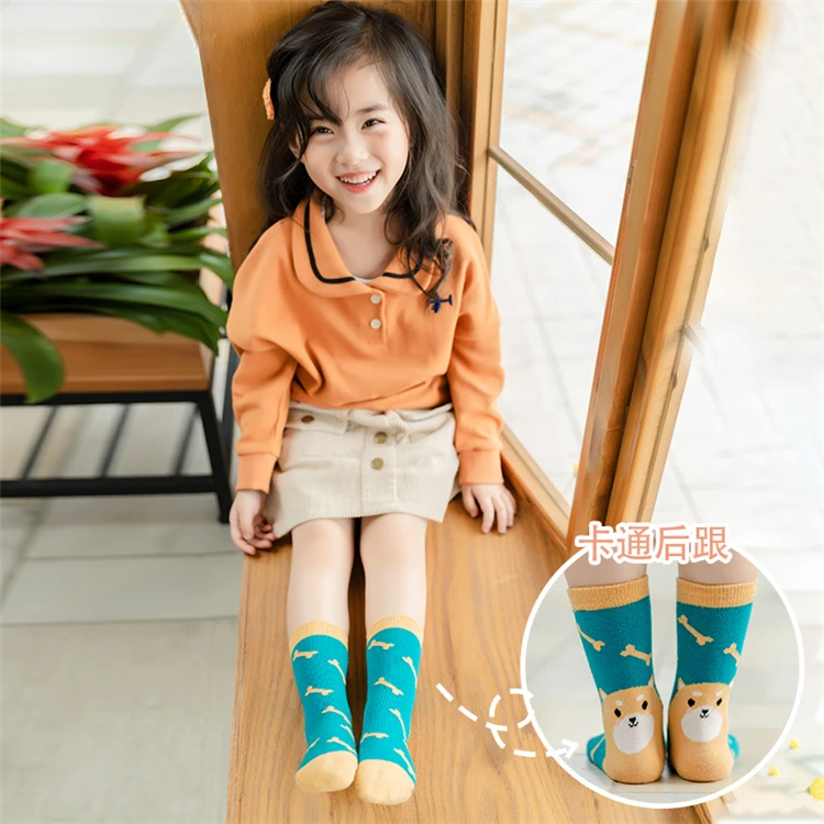 
Factory Wholesale Children Socks Warm Crew Kids Socks Cotton 
