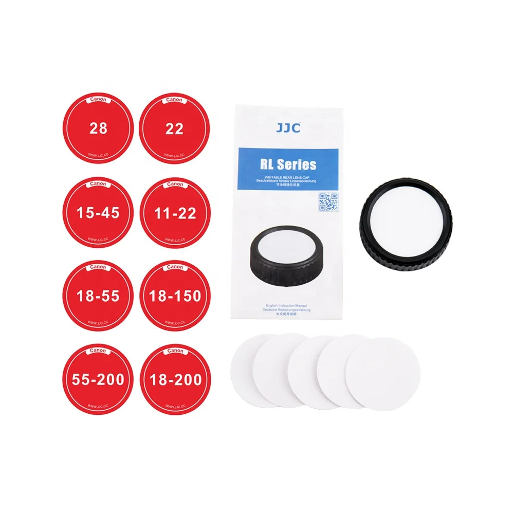 JJC Camera Lens Cover for Canon EF-M Mount Lens Writable Rear Lenses Protector