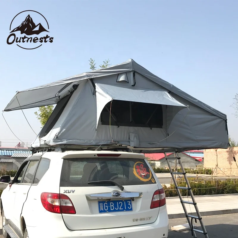 New style Double layers 4 Person Overlander Roof Top Tent in Khaki Color