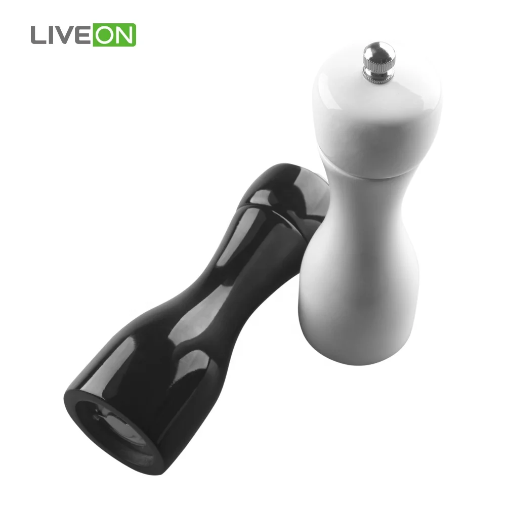 6 Inch 2 pcs Wooden Salt and Pepper Grinder Set