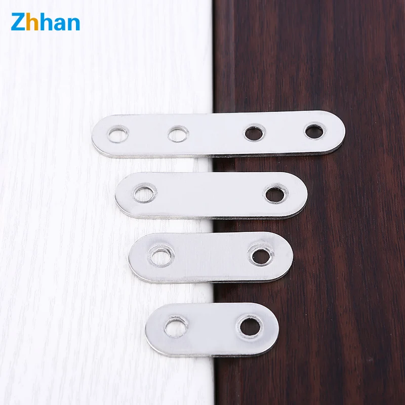 Wholesale Wall Stainless Steel  Mounted Straight Corner Brace Bracket Flat Metal Bracket for Wood