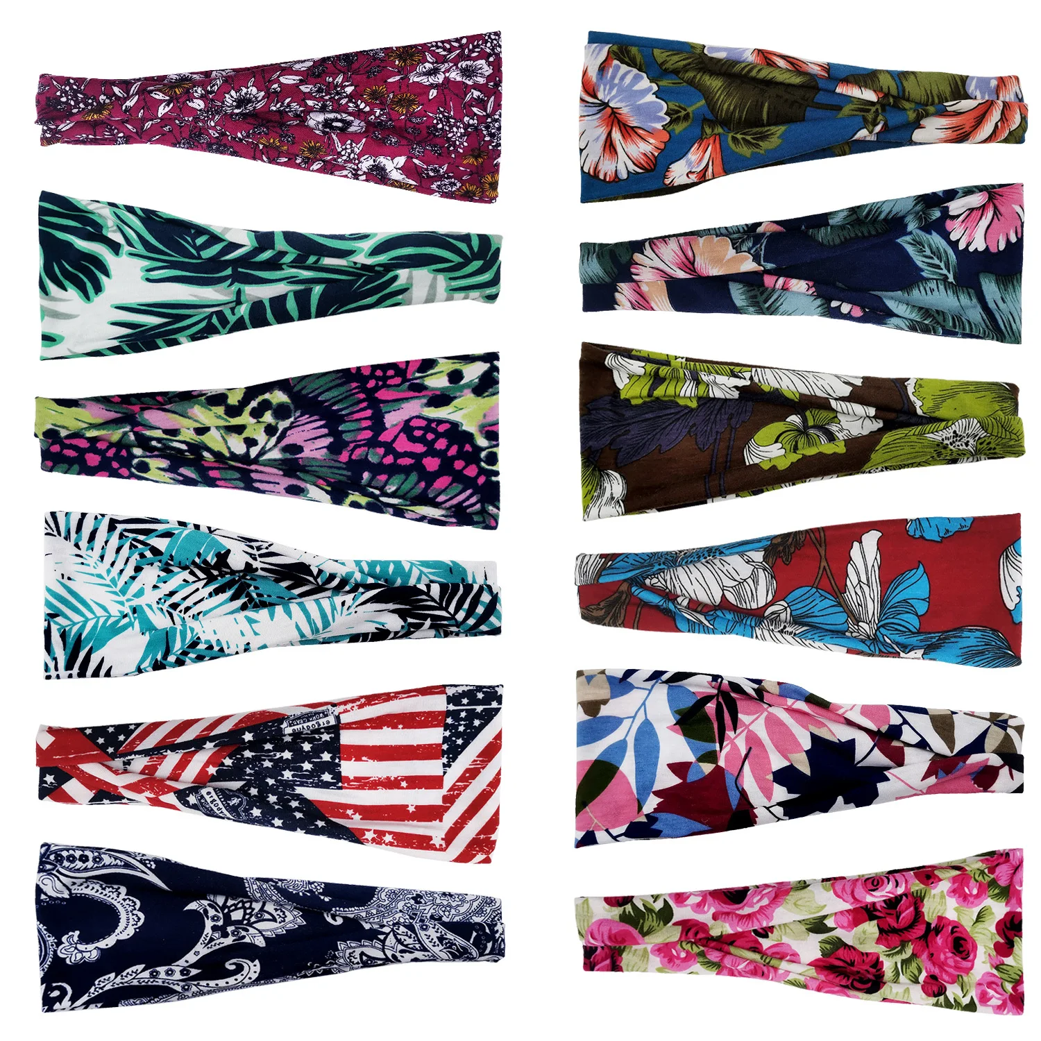 Custom Running Cycling Gym Yoga Basketball Stretchy Moisture Wicking Sweatband Hairband Sports Sweat Headbands Women Wholesale