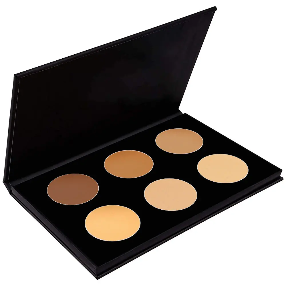 DIY 6 Colors Compact Powder Waterproof Long Lasting Makeup Matte Compact Pressed Powder Foundation Private Label