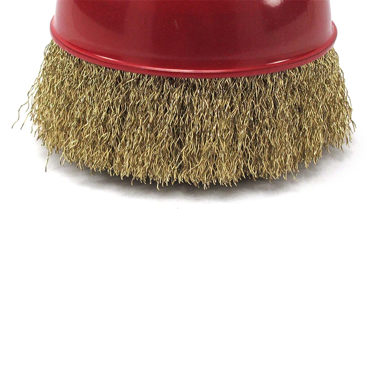 Проволочная щетка латунная проволочная сверхпрочная медная ОБЖИМНАЯ