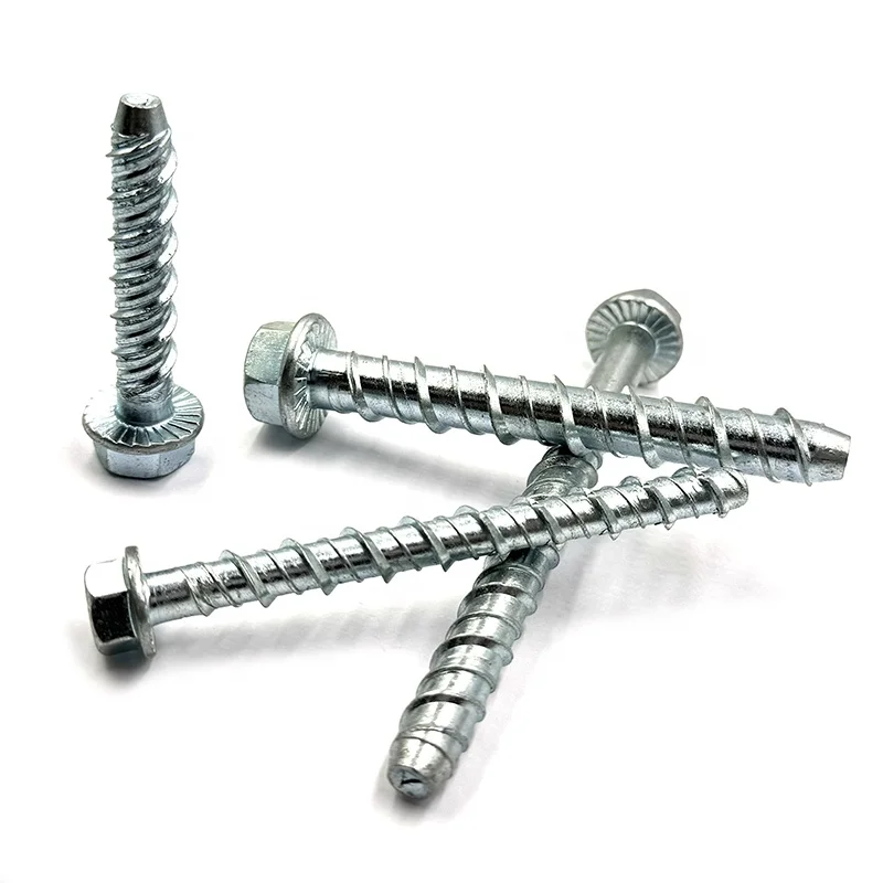 White Zinc Plated Hex Flange Concrete screw Bolt For Concrete Fixing concrete Anchor bolt