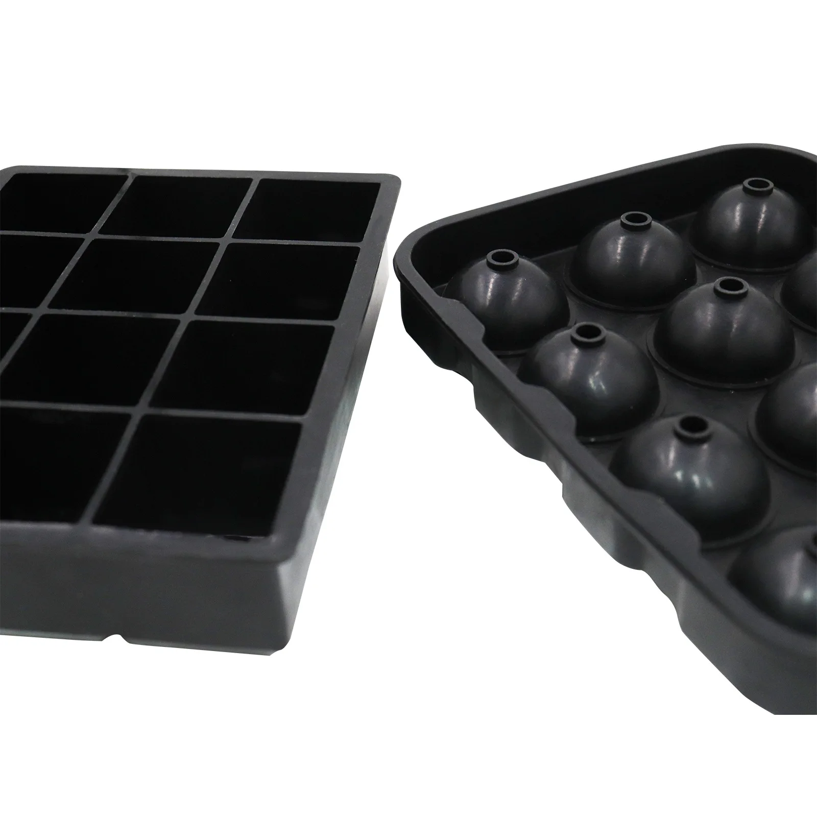 Large Silicone Ice Tray Mold BPA Free Food Grade Ice Mold Flexible 12 hole Easy To Release  For Whiskey And Cocktails