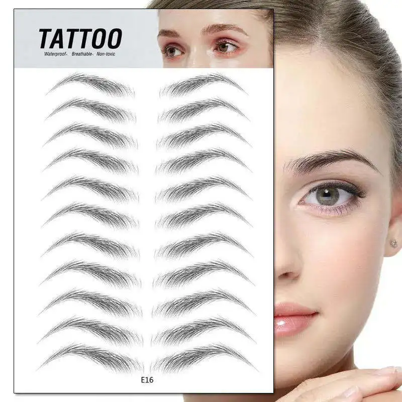 4D  Ecological Eyebrows Natural Waterproof Lasting 4D Hair-like Eyebrow Tattoo Sticker Water-based Lazy Brow stickers