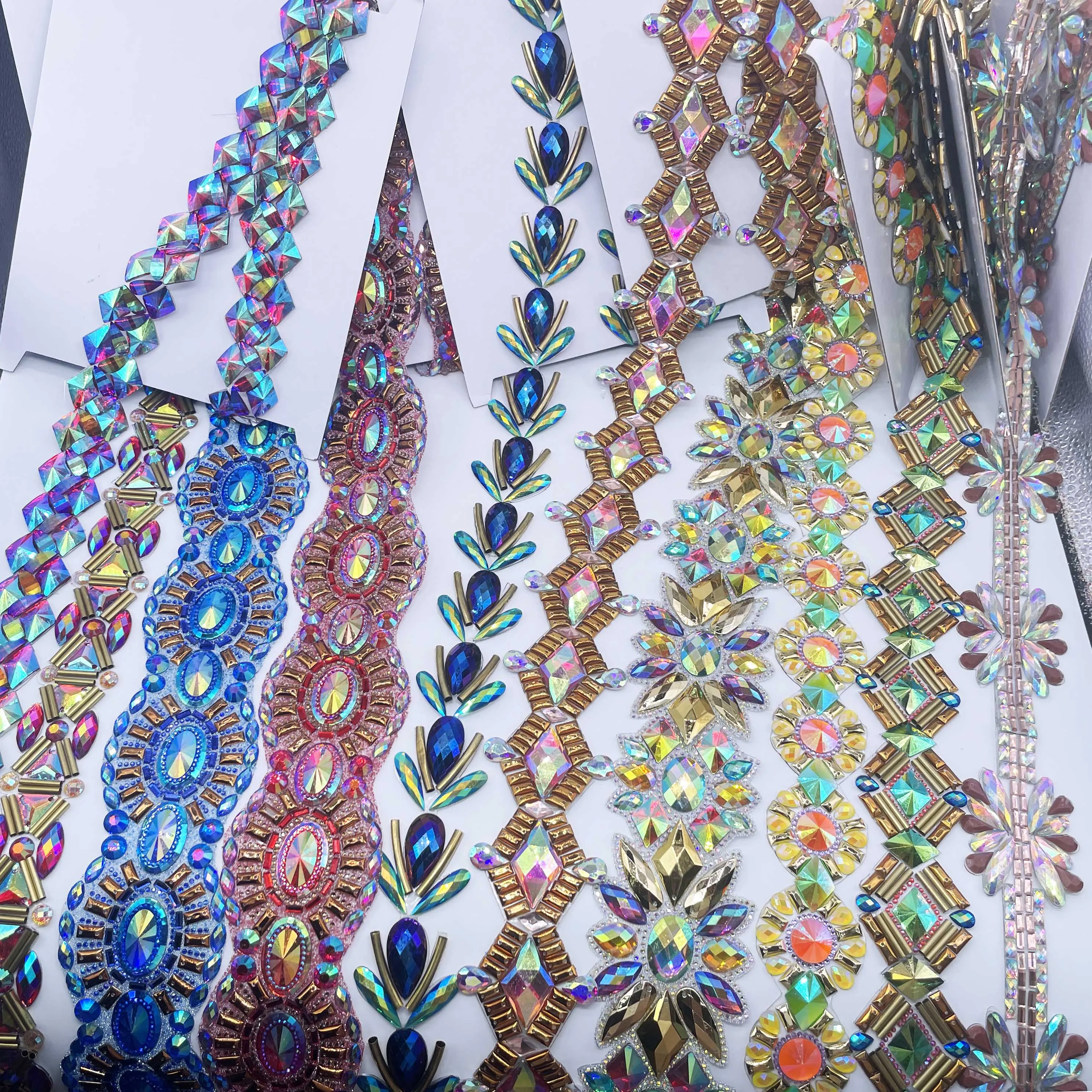 2025 Carnival Season Band Dominica Iron-On Rhinestones and Trims for Costumes Shoes Garments Bags