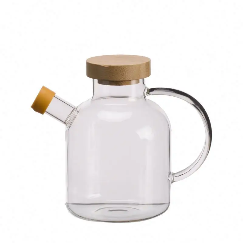Chinese supplier OEM design glass table top vinegar bottle with silicone stopper