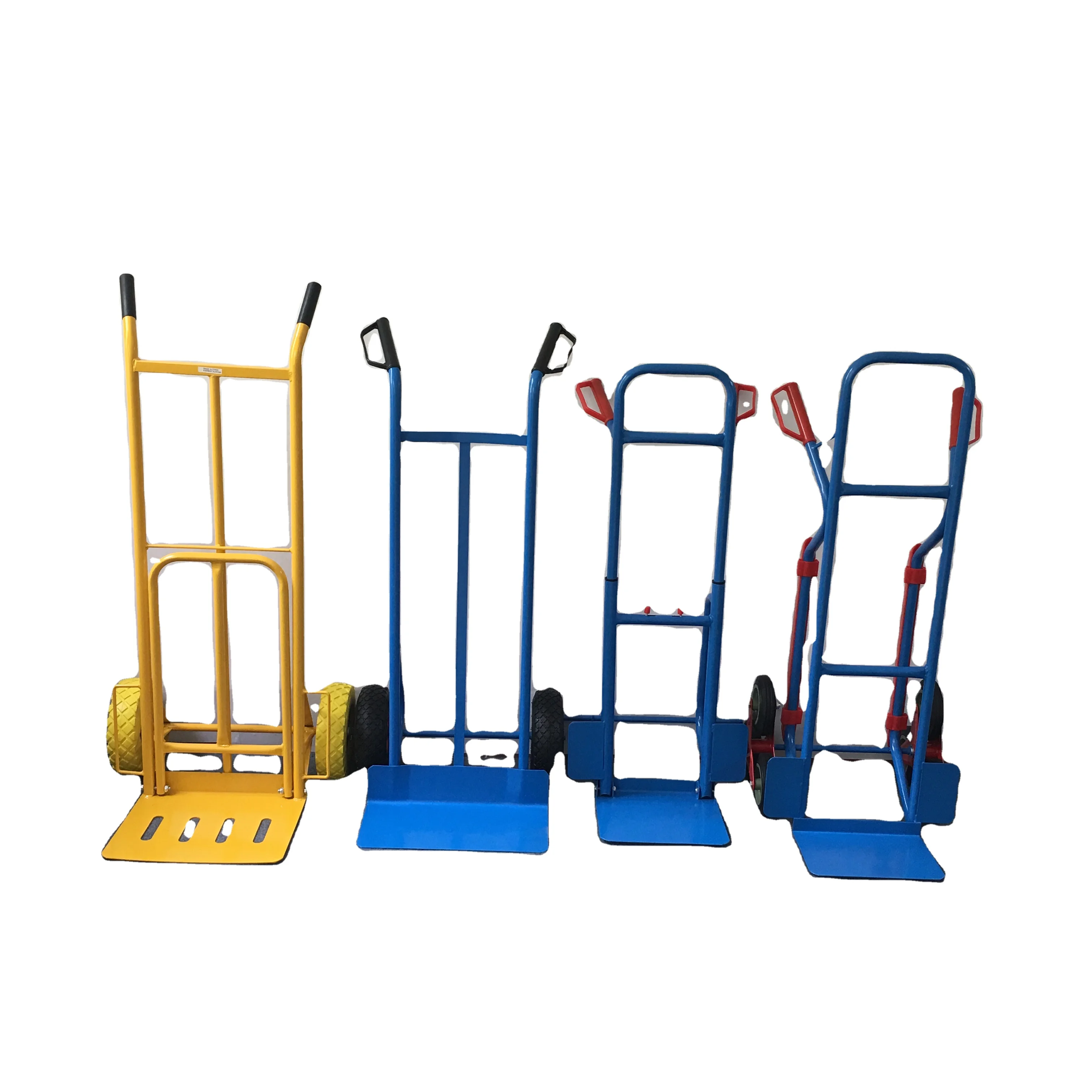 Republic of Korea most popular hand trolley ht1827 with yellow PU wheel