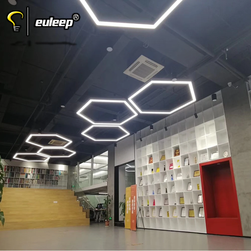 factory direct delivery custom led linear light pendant hexagon led light ceiling for modern light fixture