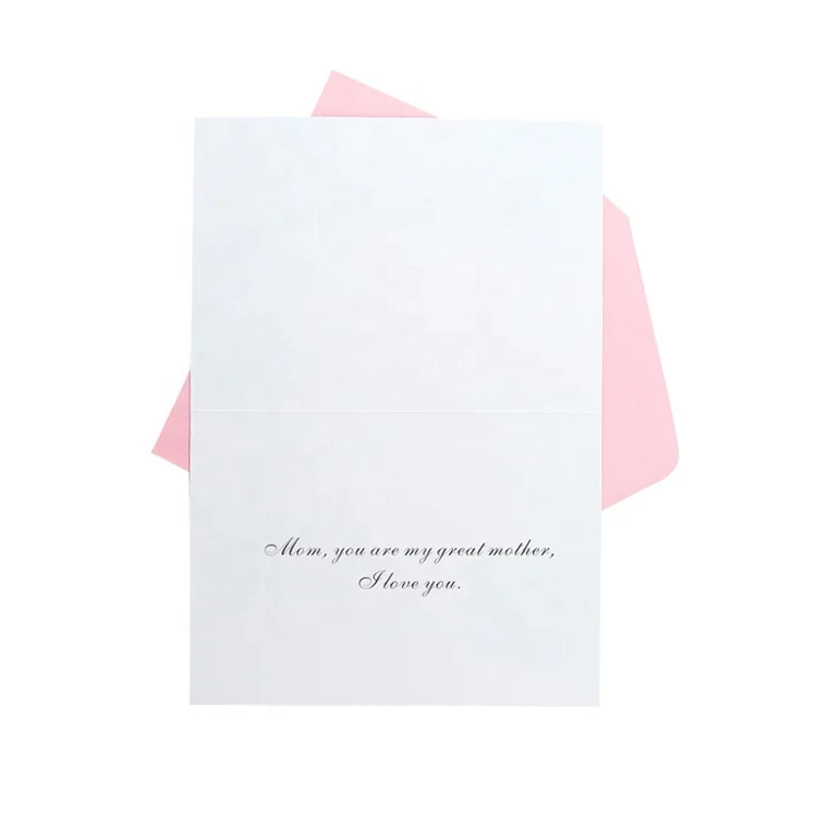 Счастливого Дня матери 3D Цветочные бумажные открытки ручной работы, розовые золотые фольгированные поздравительные открытки с конвертом