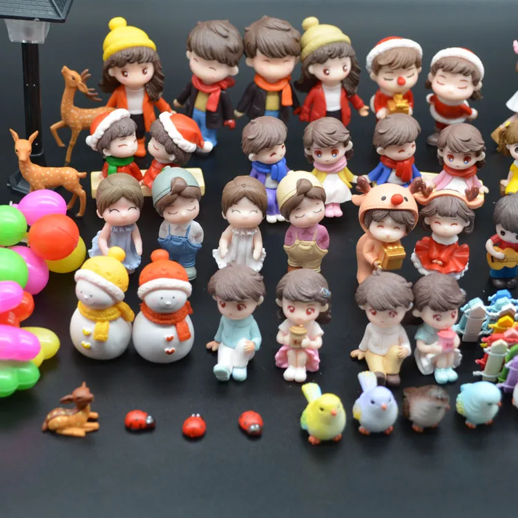 Миниатюрная трехмерная скульптура из смолы мини-кукол фигурка человека маленького Любовная пара украшение автомобиля муж жена игрушка сумка для сумок