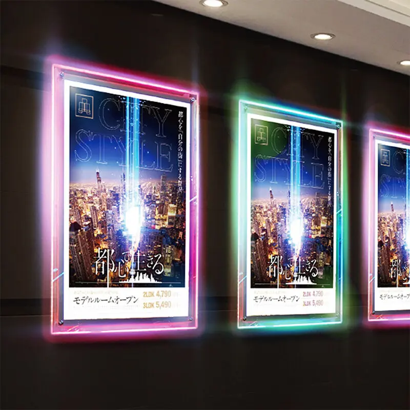 a4 a3 a2 a1 a0 size backlit acrylic panel display crystal frame led menu light box