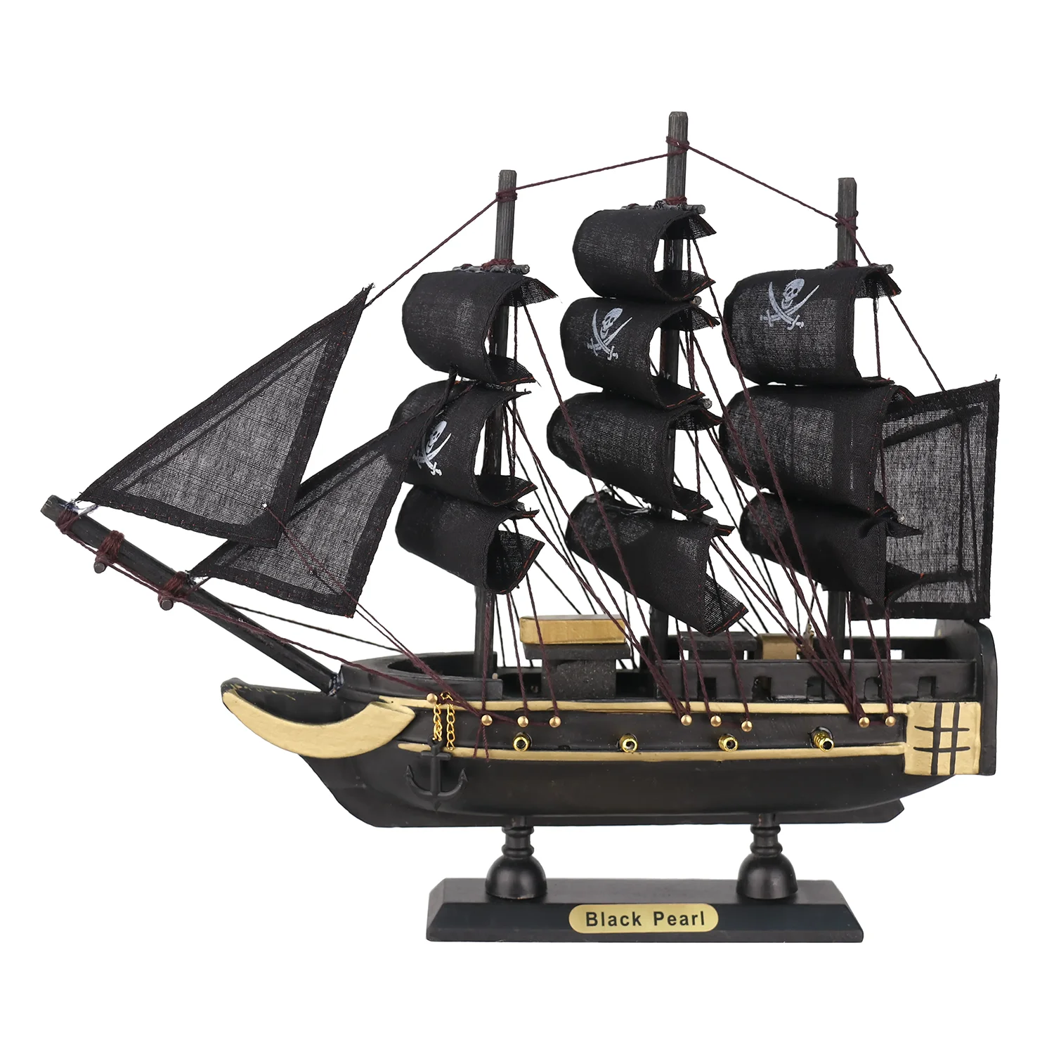 Creative Black Pearl Pirates of the Caribbean wooden sailboat model home decor to send gift souvenir ship boat model