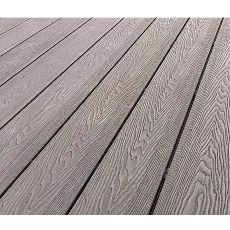 Outdoor terrace board WPC deck floor exterior composite decking for garden landscape 3D embossing wooden grain decking tiles