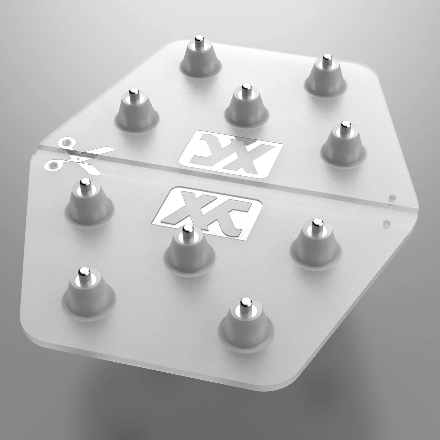 Snowboard Clear Aluminum Spike Stomp Pad with 3M Genuine Addhesives