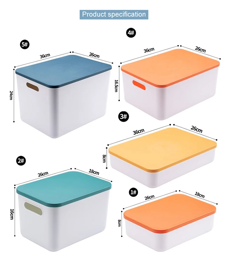 Hot Selling Plastic Home Storage Bin Boxes White Stackable Organizer Container For Clothes Sundries Toys Snacks