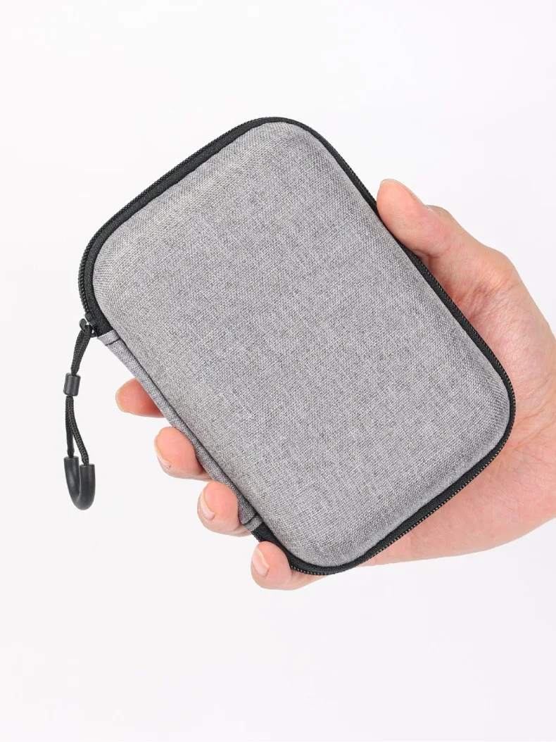 High quality protection hard eva box black zipper eva storage case custom logo eva earphone case