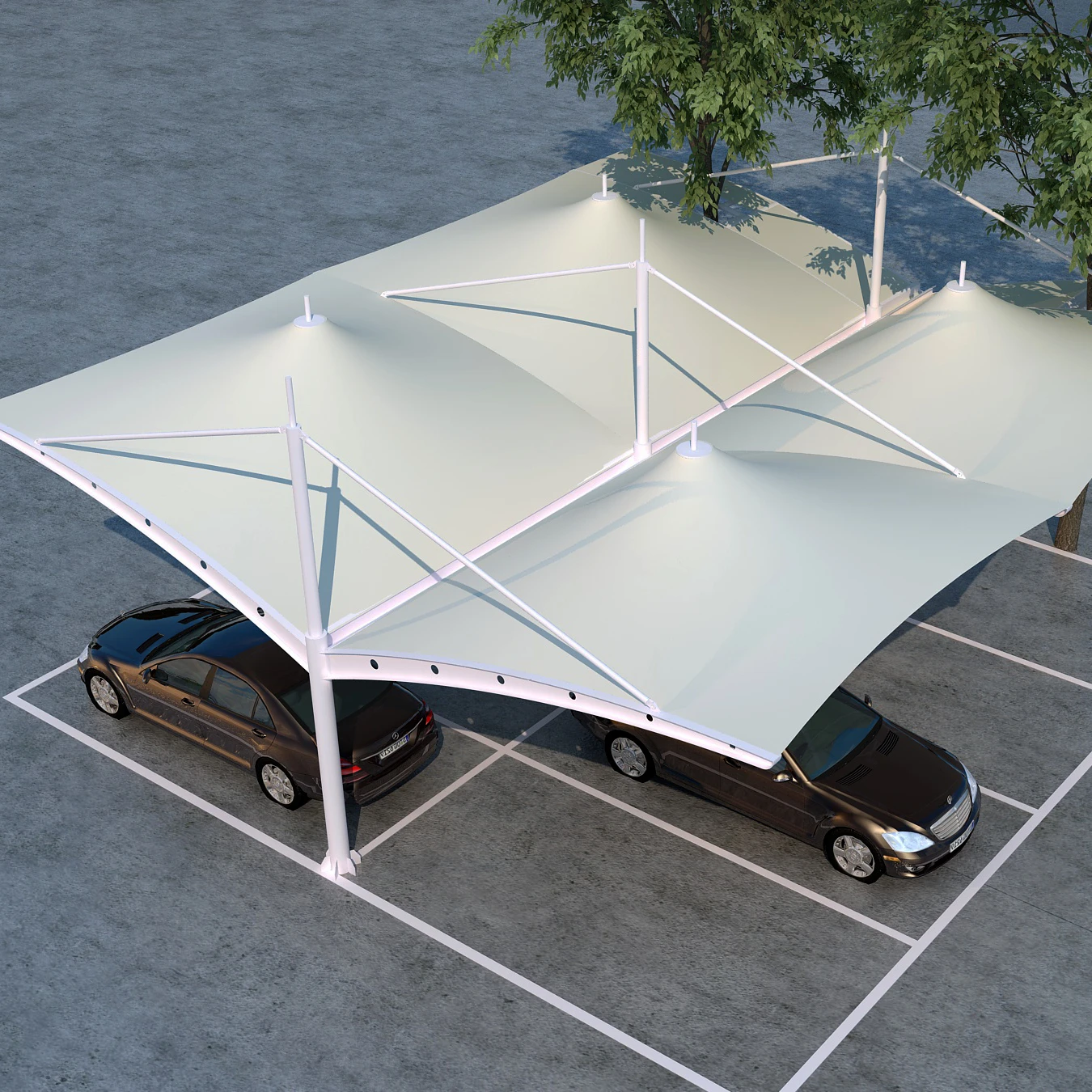 XZ New Design Scenic Square Garden Membrane Canopy ETFE Tensile Membrane Fabric Tent Membrane Structure