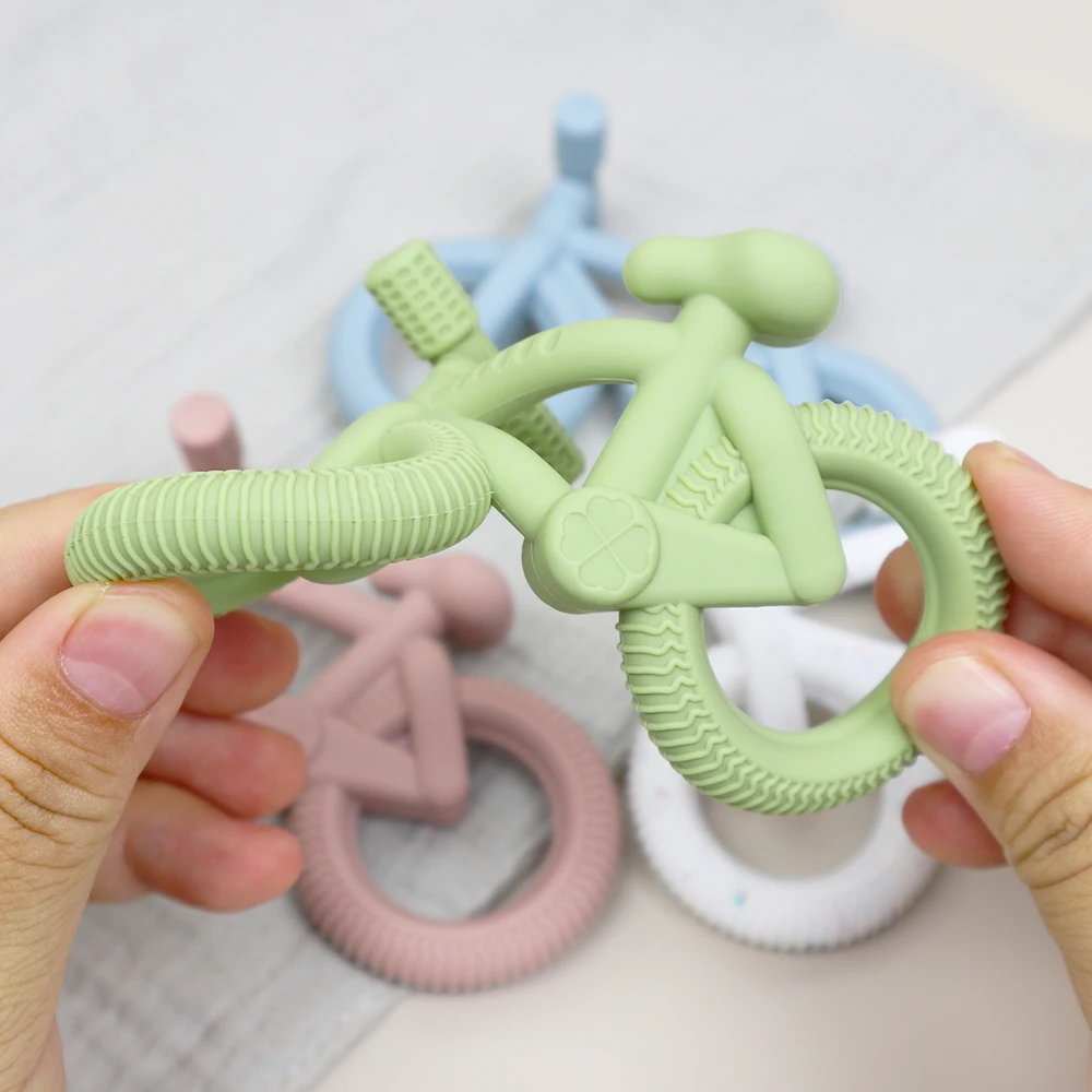 New Design Food Grade Fashion Soothing Sensory Teether Infant Teething Toy Kids Silicone Teether