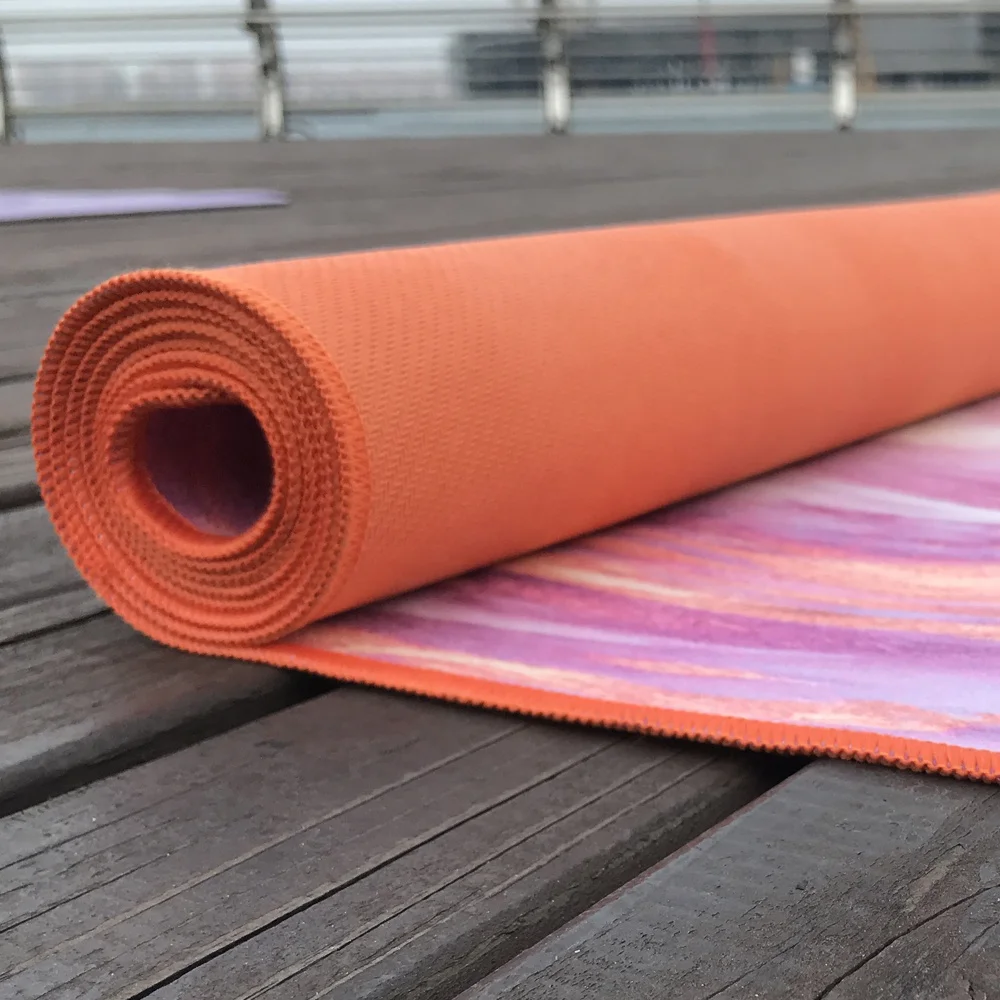 
printing travel yoga mat foldable natural rubber yoga mat 