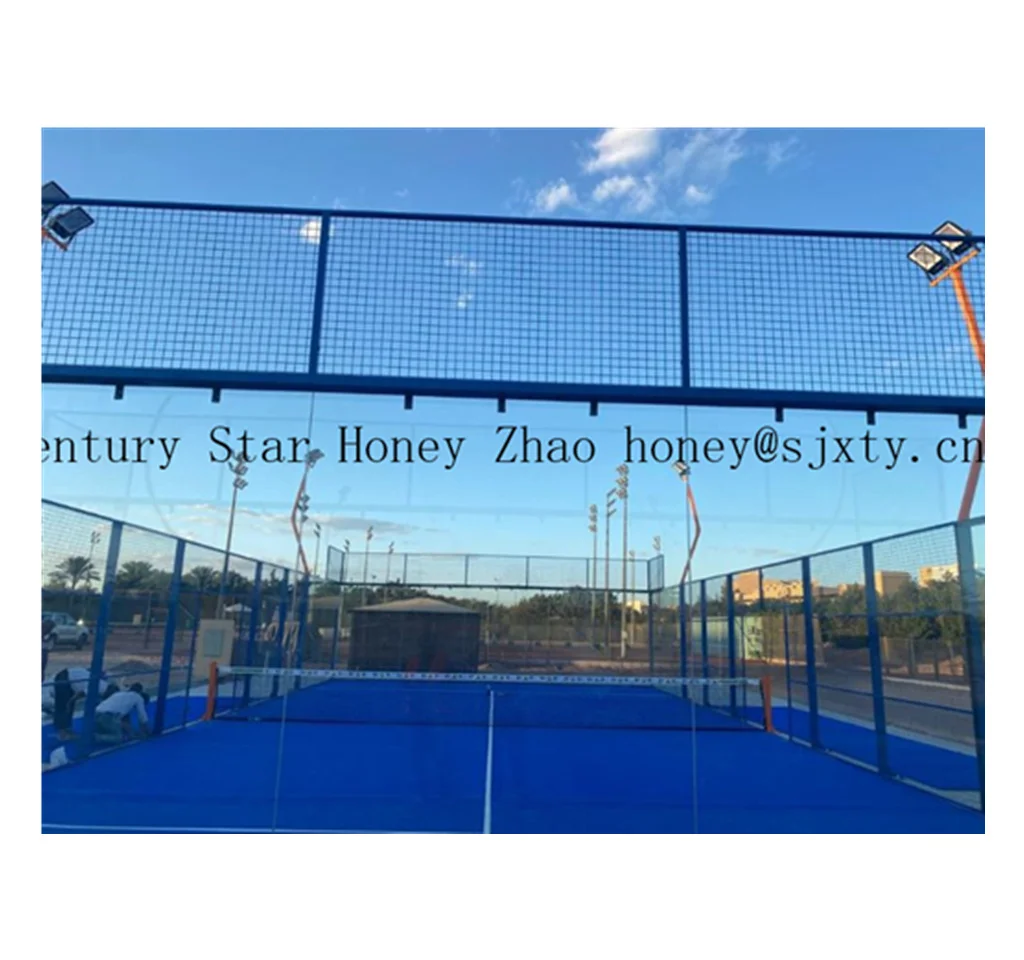 wholesales set of panoramic padel tennis court dimensions for outdoor sports China padel court system