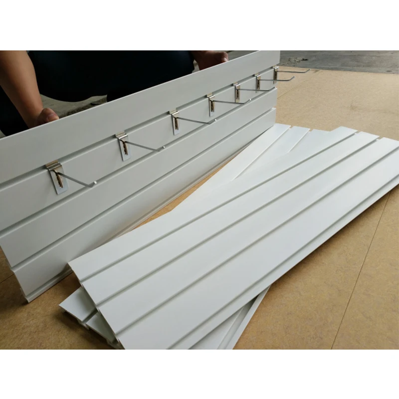 Heavy duty slatwall pvc panel for shop display