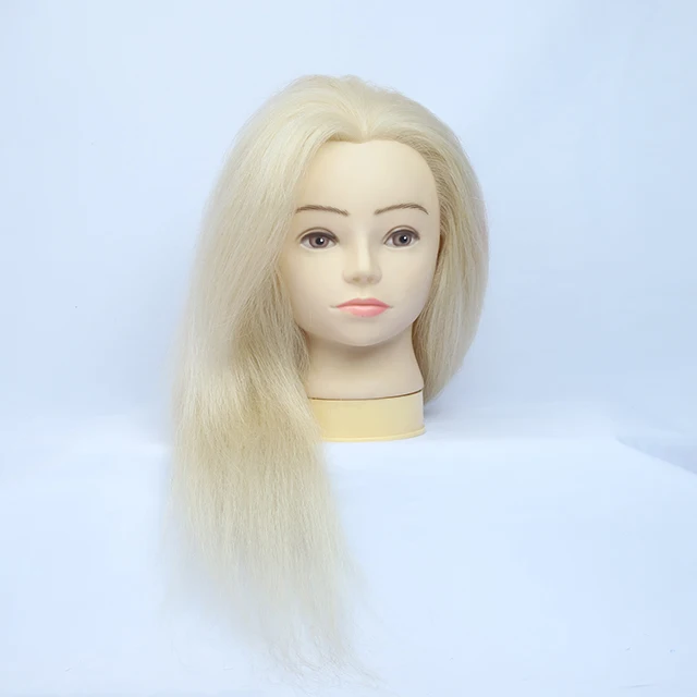 Full real hair model wigs teaching head simulation dummy head man with wig practice head model