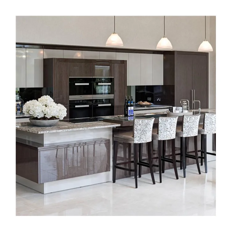 White matt surface uv painting design Modern  Kitchen Cabinet