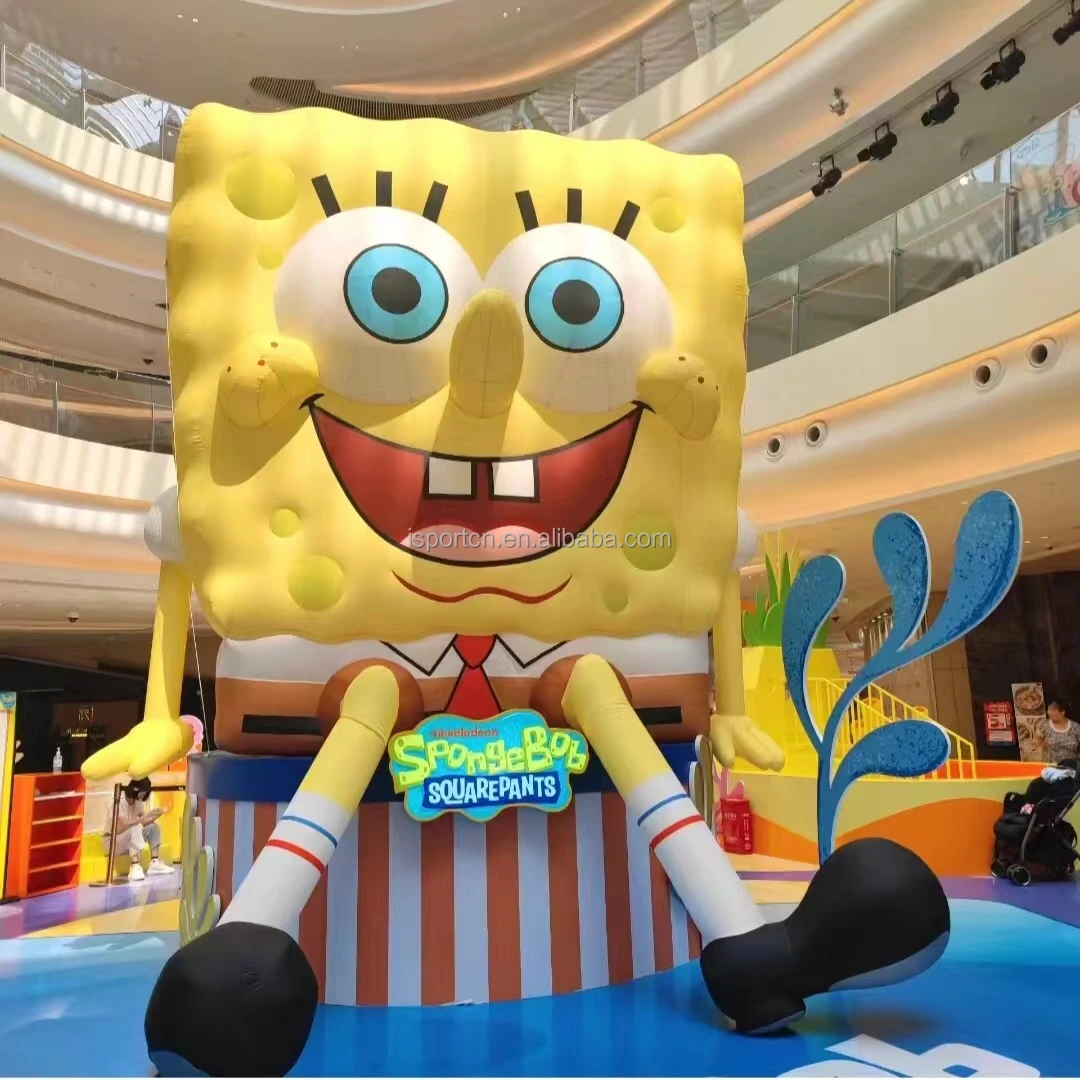 giant advertising inflatable cartoon characters Spongebob Squarepants mascot inflatable Spongebob Squarepants