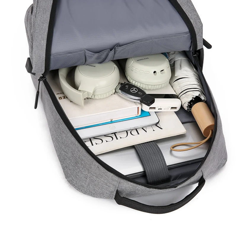 15.6 inch Unisex Custom logo Laptop backpack Large Capacity Trendy Backpack With USB Charging Port