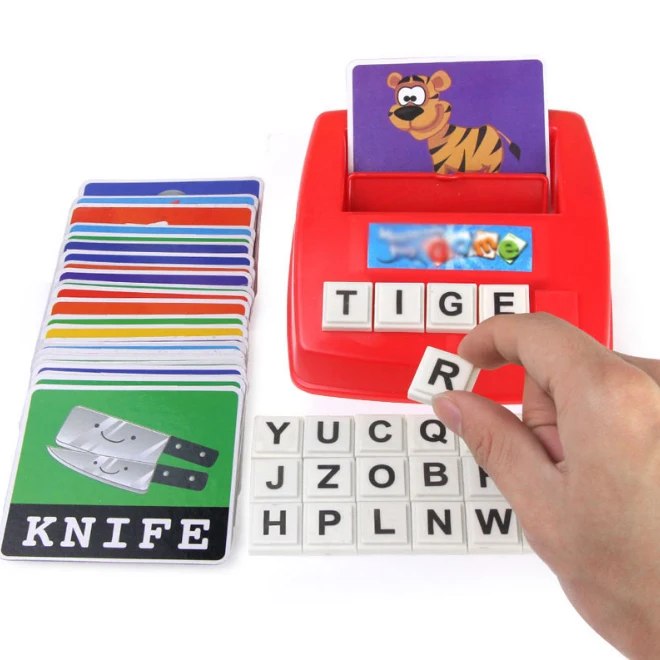 Preschool Educational Toys English Word Learning Letter Matching Spelling Games Board 2 to 4 Years Unisex EN71