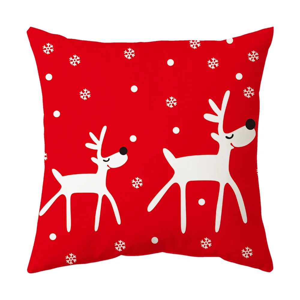 santa 45cm Merry Christmas Pillow Cover Christmas Decorations for Home Ornament 2023 Happy New Year Christmas Decor