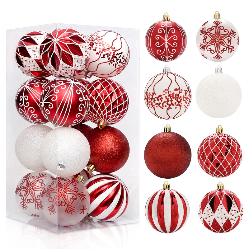 Luxurious Christmas Tree Decorations Ornaments Shatterproof Christmas Ball Set Custom Christmas Balls Baubles