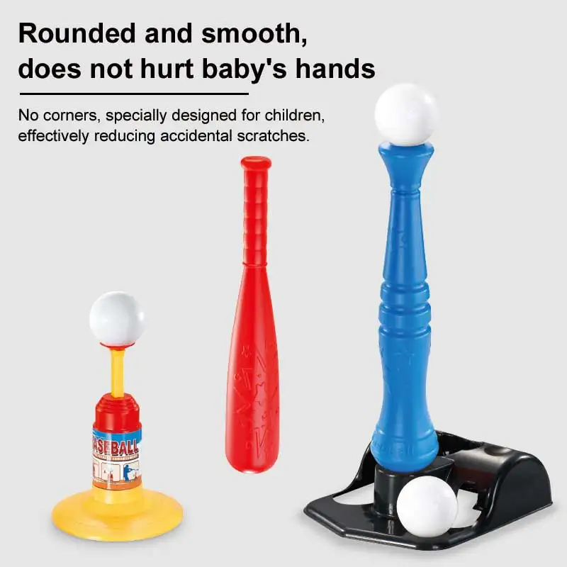 Adjustable Batting Bat Outdoor Games Baseball Set Sports Toy Baseball Training Machine Plastic Baseball Bat For Kids