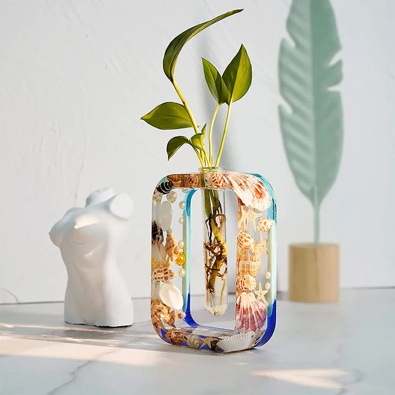 Silicone Molds Hexagonal Round Vase Test Tube Flower Device Culture Water Plant molds