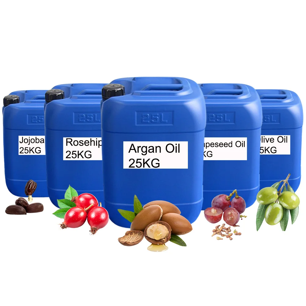 Factory Organic Cold Pressed Carrier Oil Rosehip Argan Jojoba Olive Grape seed Almond Oil In Bulk with Best Price