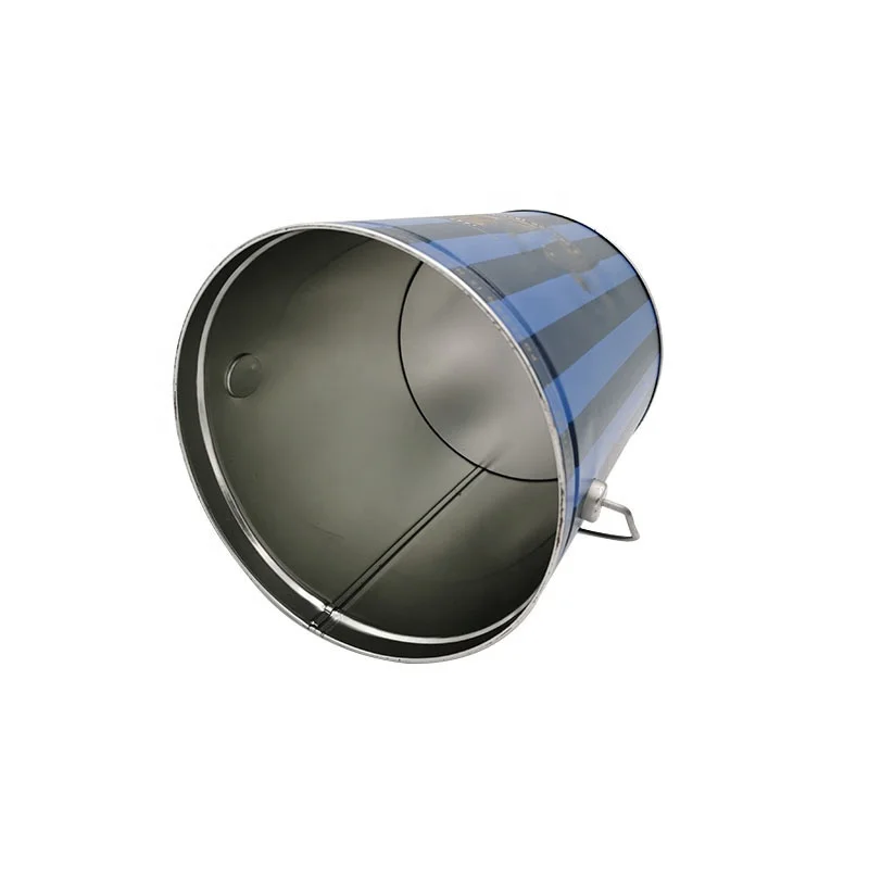 Packaging Round Pop Corn Tin Bucket Food Grade Metal Customized Tinplate Custom Size Pop Corn Tin Bucket with Lid CN;GUA